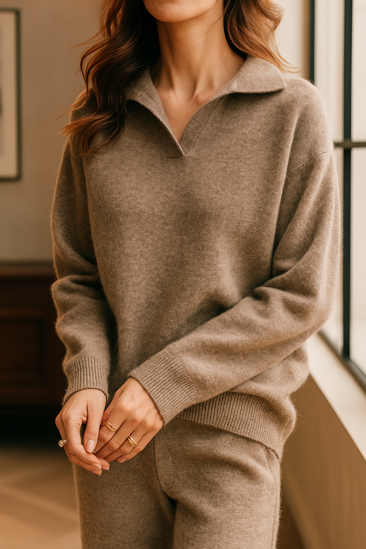 Aurelle Polo Knit Set