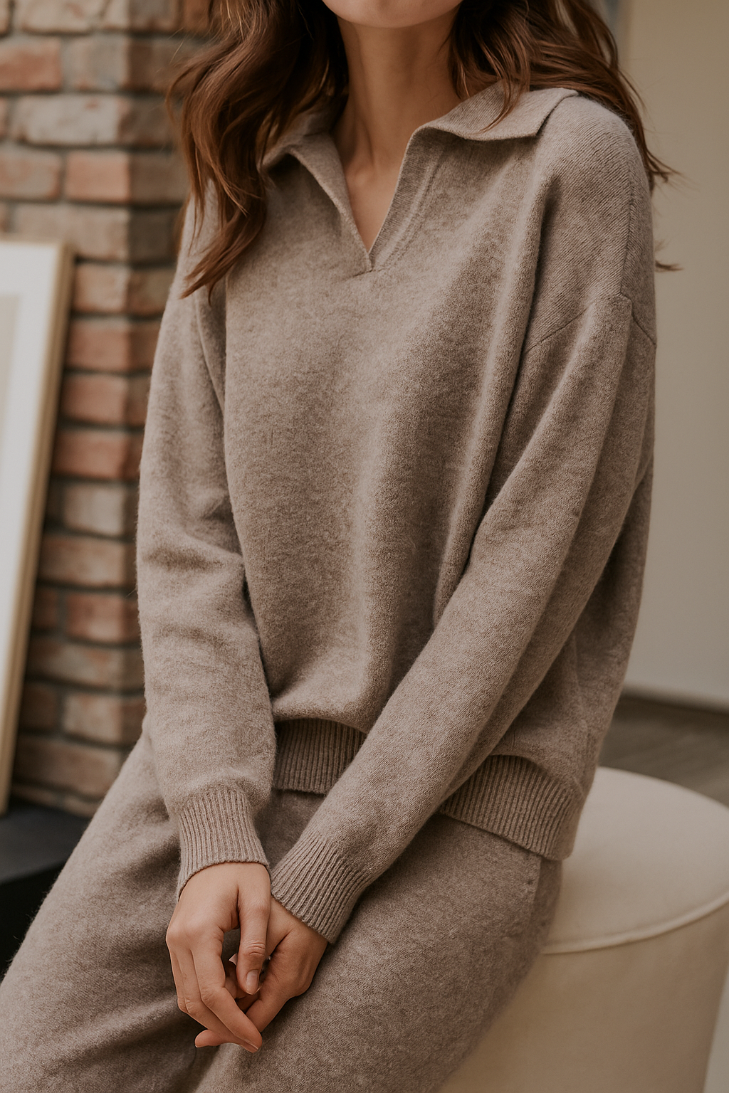 Aurelle Polo Knit Set