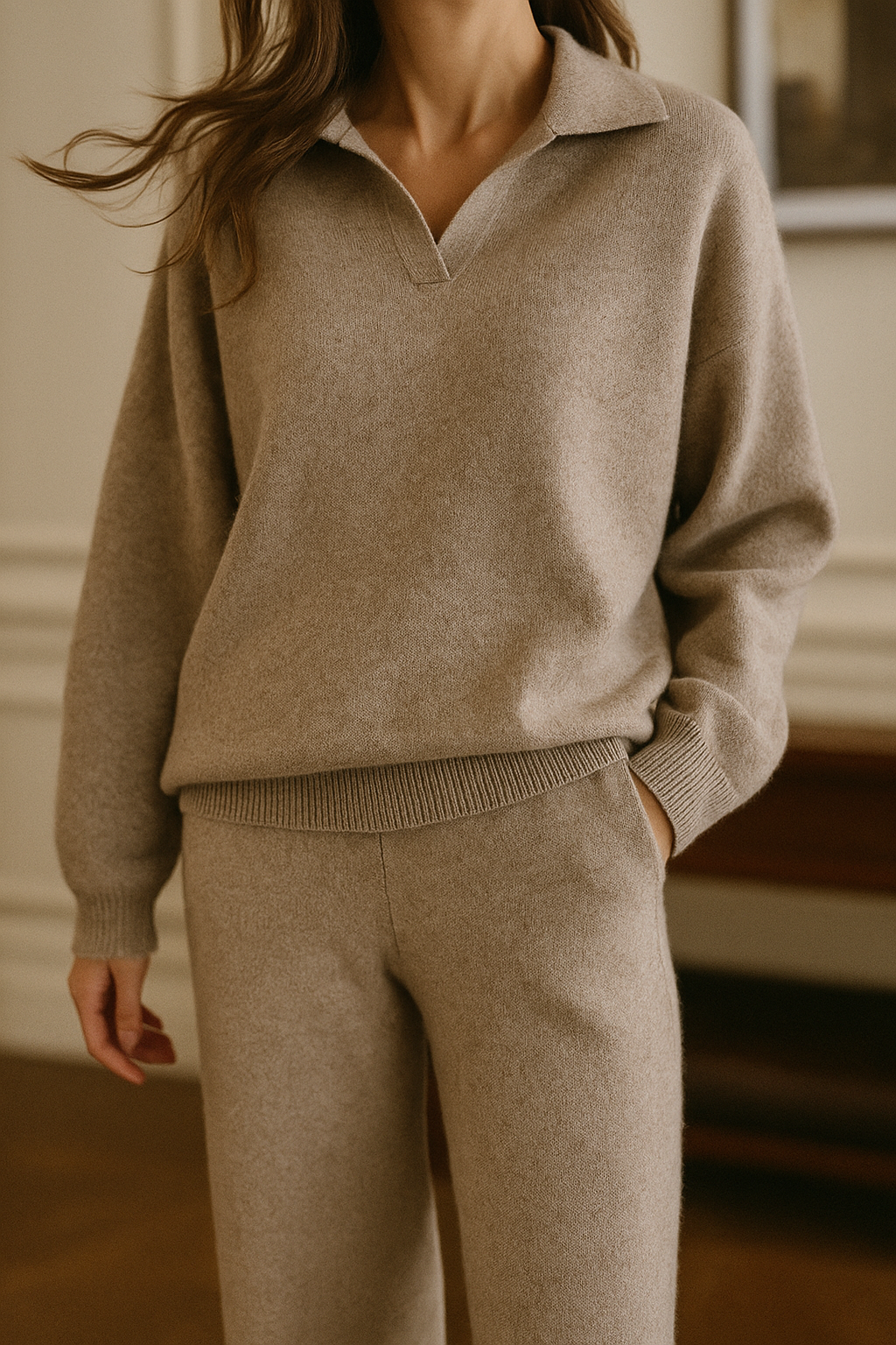 Aurelle Polo Knit Set