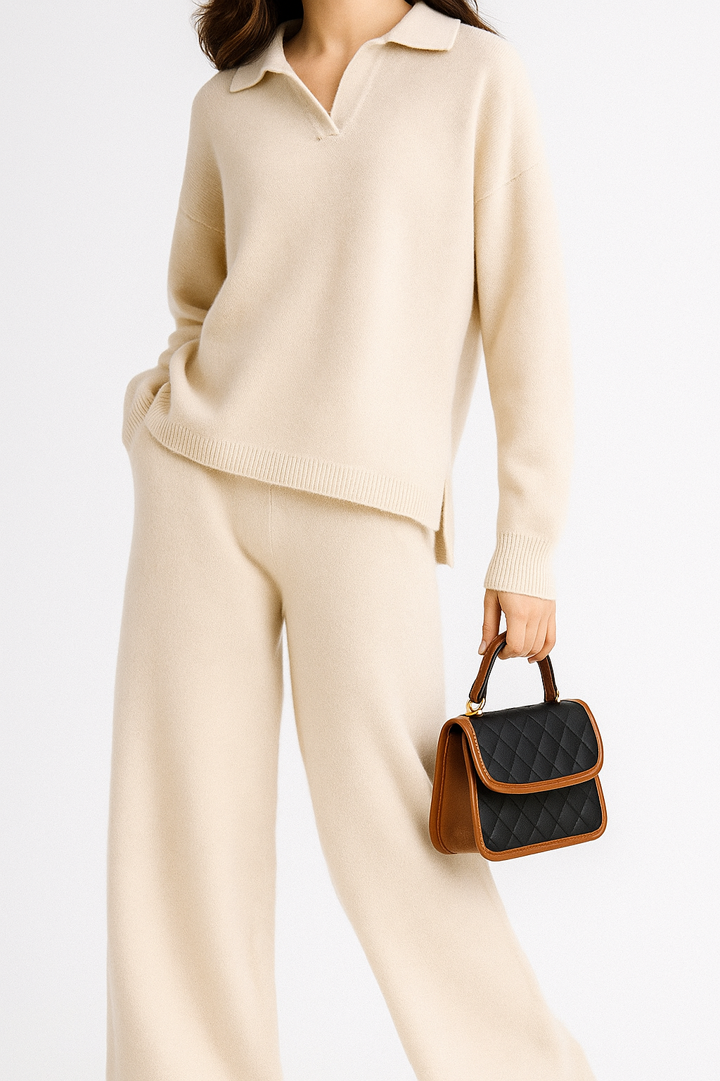 Aurelle Polo Knit Set