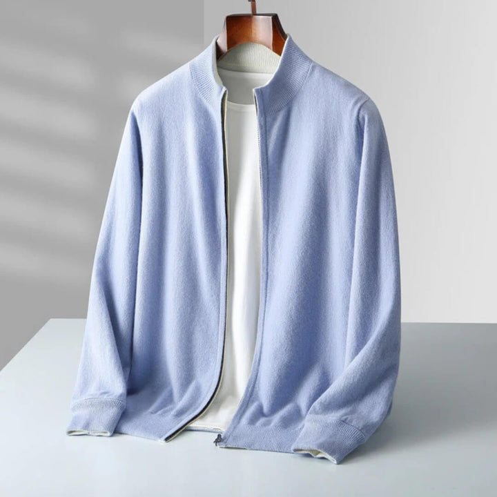 Leonardo Cashmere Zip Cardigan