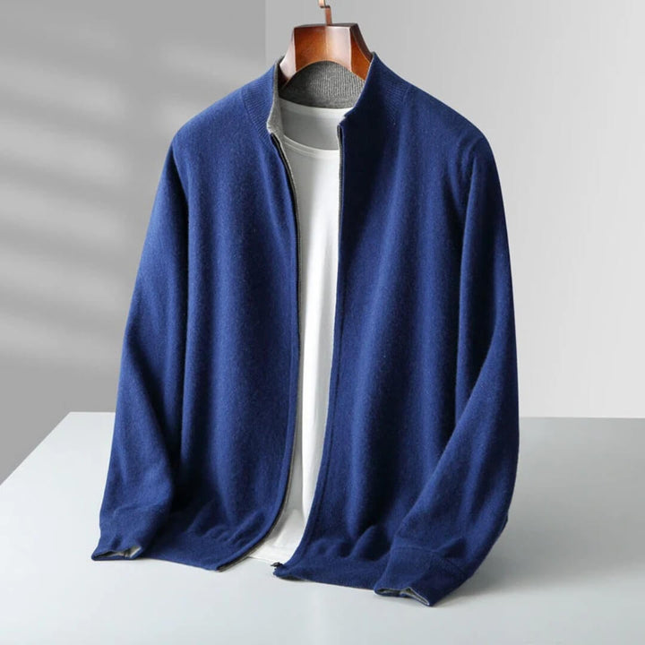 Leonardo Cashmere Zip Cardigan