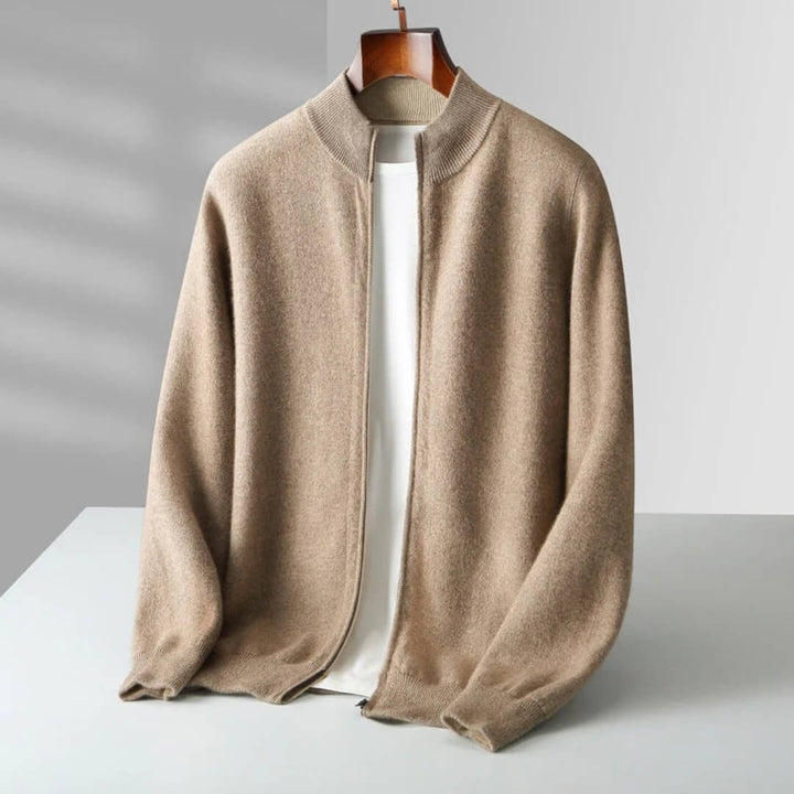 Leonardo Cashmere Zip Cardigan