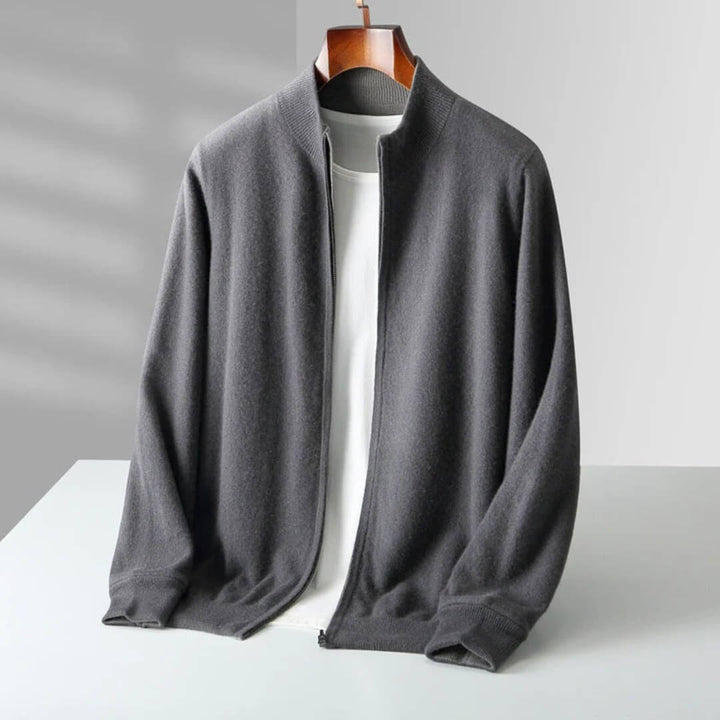 Leonardo Cashmere Zip Cardigan