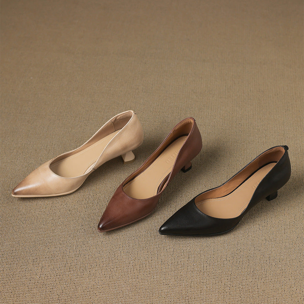 Marien Genuine Leather Heels
